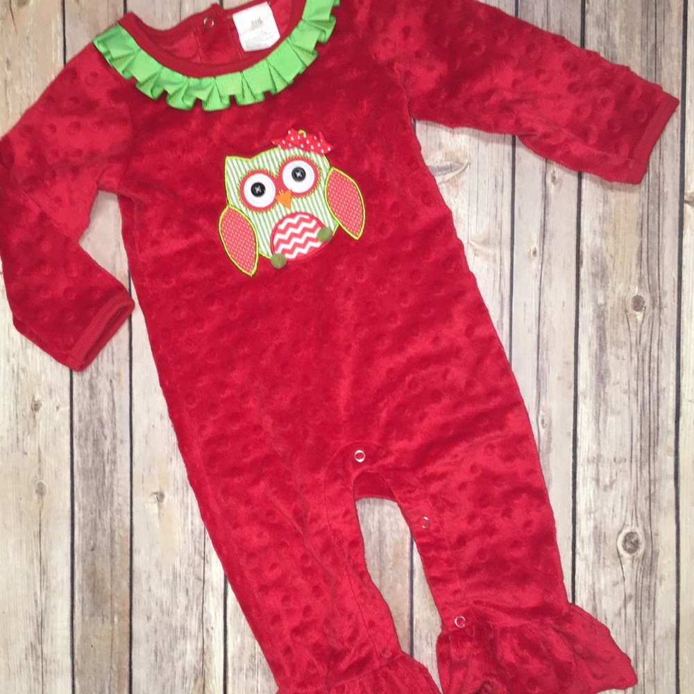 Christmas owl one-piece